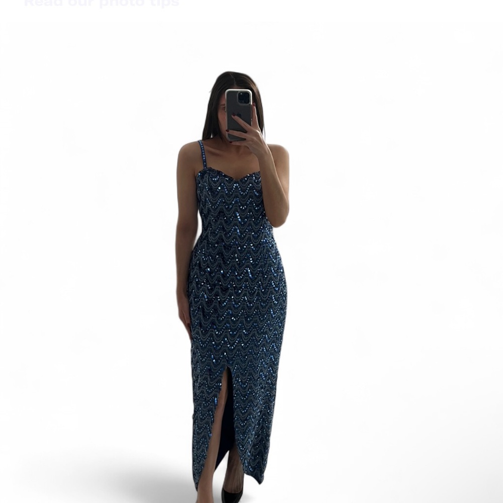 Blue Sequin Dress